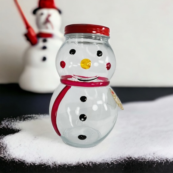 Sleigh Bell Bistro Winter Sweets Snowman Cookie Jar 4.2L (143.1 Oz.) New w/Tag - Picture 1 of 10